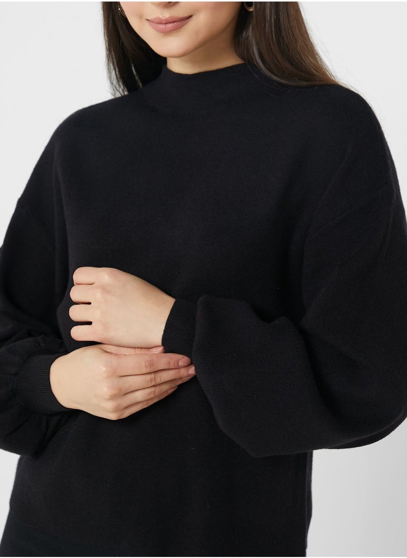 VERO MODA - High Neck Knitted Sweater - Image 1