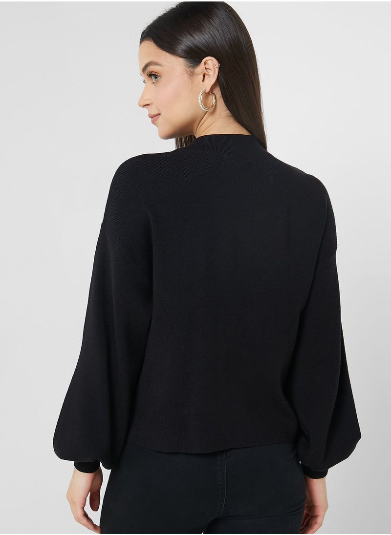VERO MODA - High Neck Knitted Sweater - Image 1