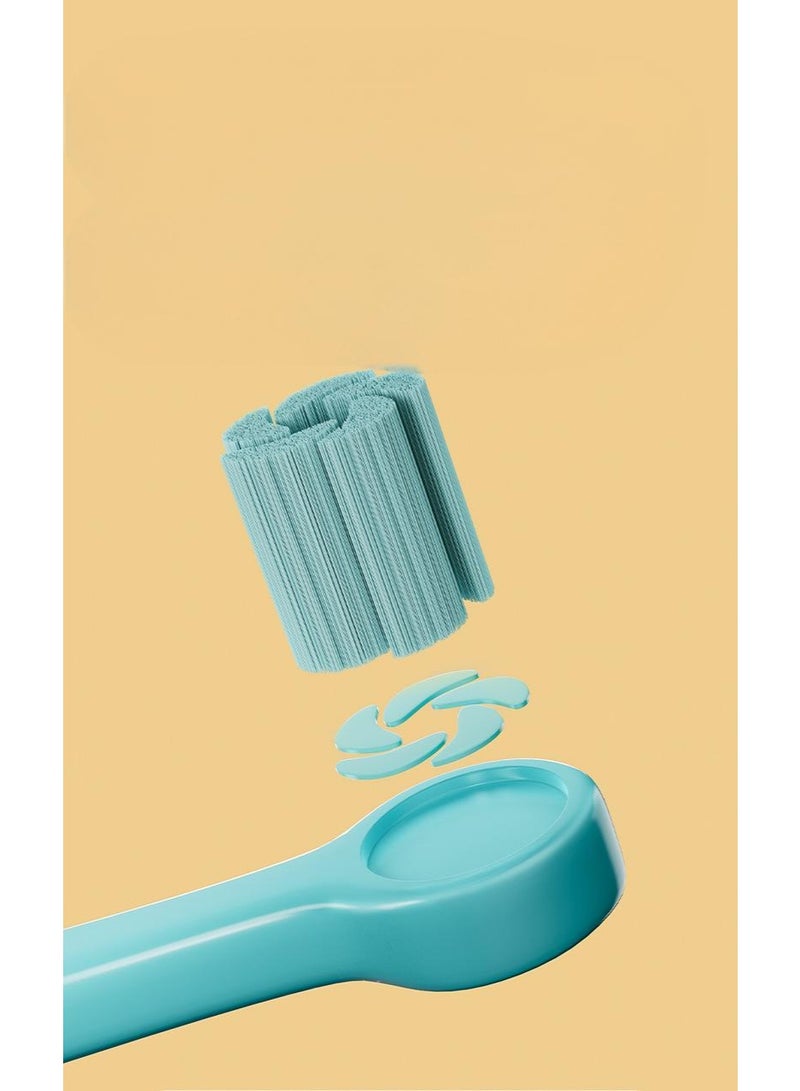 فرشاة أسنان للأطفال عبوة واحدة من 1 إلى 3 سنوات، فرشاة أسنان ناعمة مضادة للبكتيريا، فرشاة أسنان للأطفال بعمر 1-3 سنوات، كوب شفط على شكل بطة، شعيرات دقيقة - Image 3