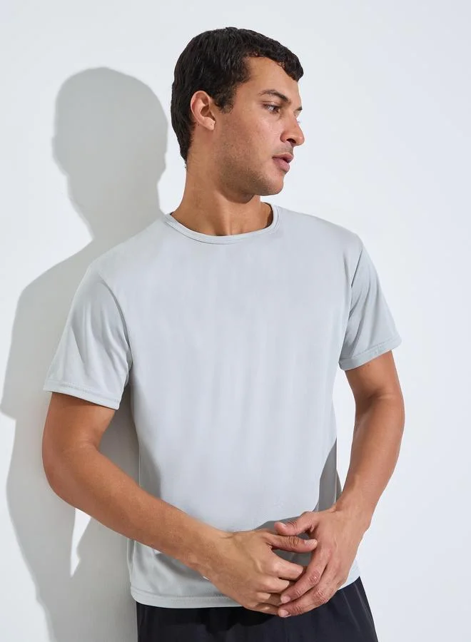 ستايلي اكتيف Men Grey Regular Fit Training T-Shirt