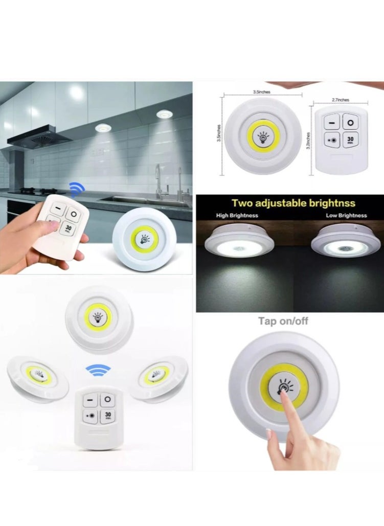 Led - Set Of 3 Wireless Adjustable Led Brightness Lights With Remote Control - Image 1