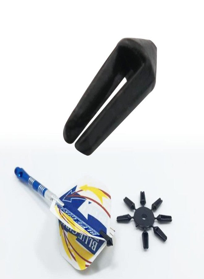 DGHAOP Dart Wing Protector 40 in 1 Plastic Flight Protectors Dart Accessories Black Dart Flight Wing Savers Protectors - Image 3