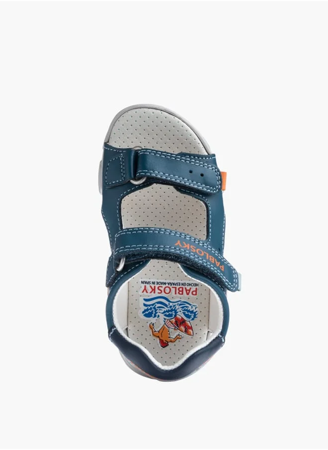 بابلوسكي Boys' Textured Floaters With Hook And Loop Closure