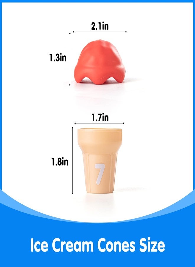 Odoorgames Number 1-10 Ice Cream Counting Cones - Educational Number Matching Learning Toy for Toddlers - Includes 10 Ice Cream Cones & 10 Stacking Scoops - Image 2