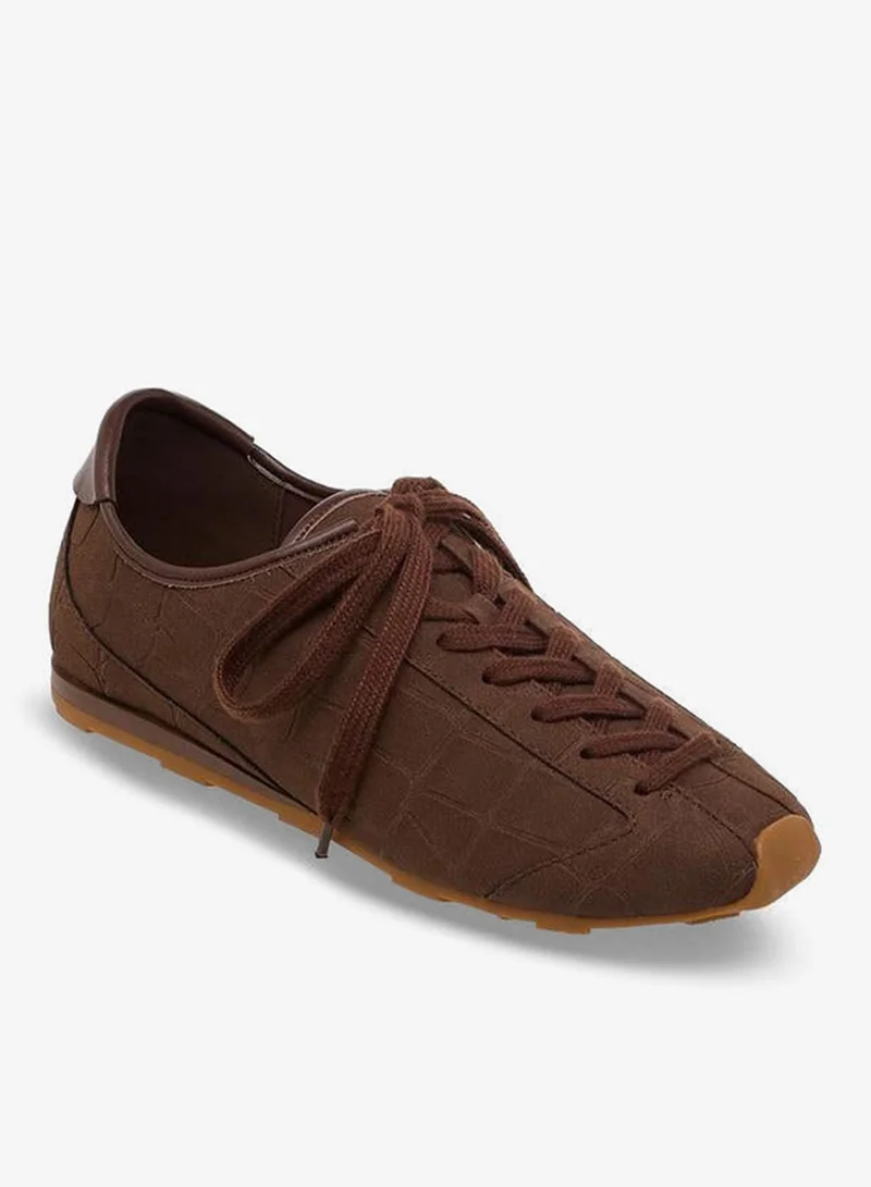Celeste Women Textured Lace-Up Sneakers