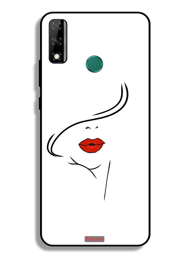 Tolwak Huawei Y8s Protective Case Cover Girl Face Art - Image 2