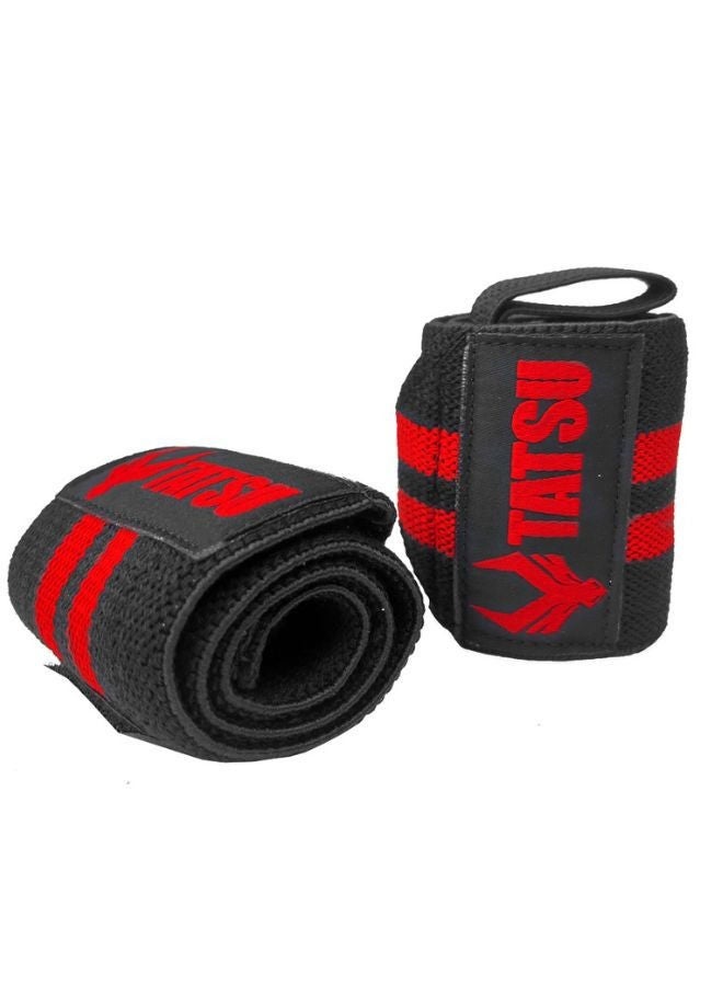 تاتسو Wrist Wraps  Black Red standard - Image 1