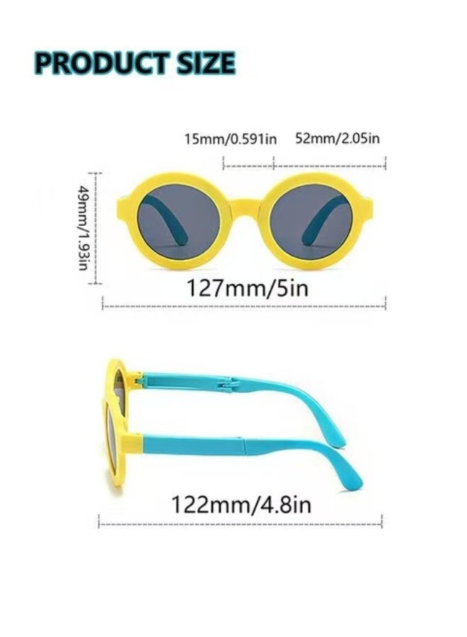 Kids Polarized Sunglasses 4 Pack - Foldable Toddler Sunglasses for Boys & Girls Age 2-12, UV Protection for Beach/Party/Outdoor Play, Baby to Youth Baseball Sunglasses (2-4,6-14 Years) - Image 2