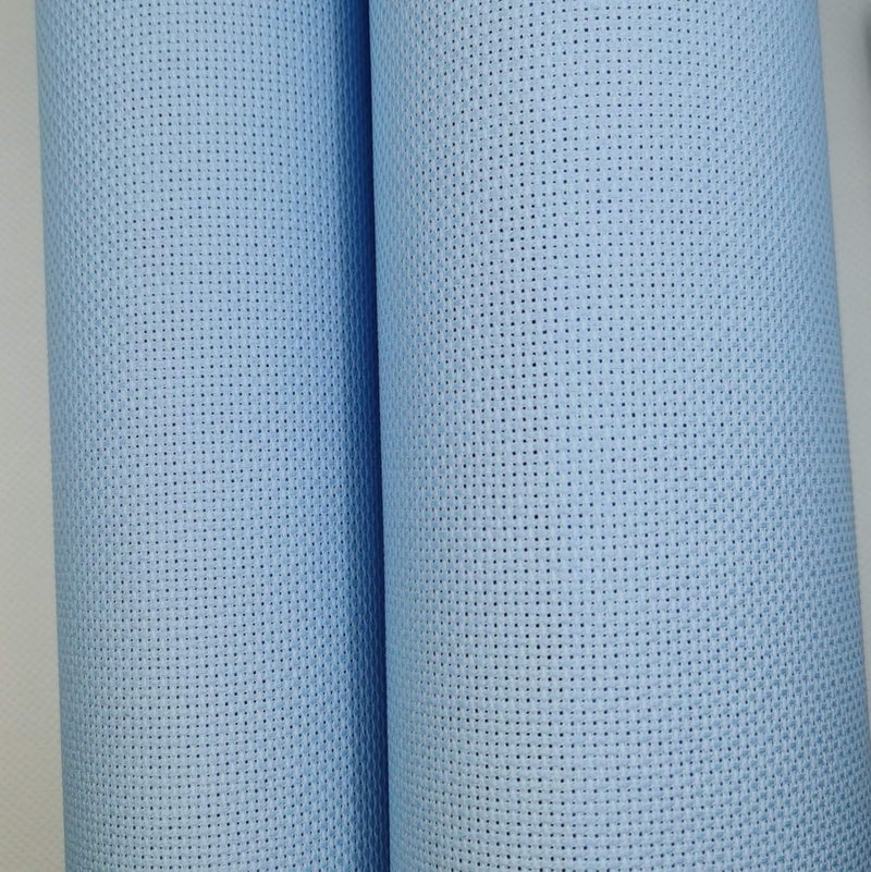 KCS 19" x 28" 18CT Counted Cotton Aida Cloth Cross Stitch Fabric (Light Blue) - Image 3