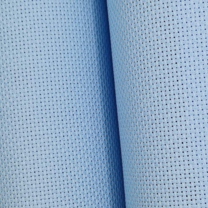 KCS 19" x 28" 18CT Counted Cotton Aida Cloth Cross Stitch Fabric (Light Blue) - Image 2