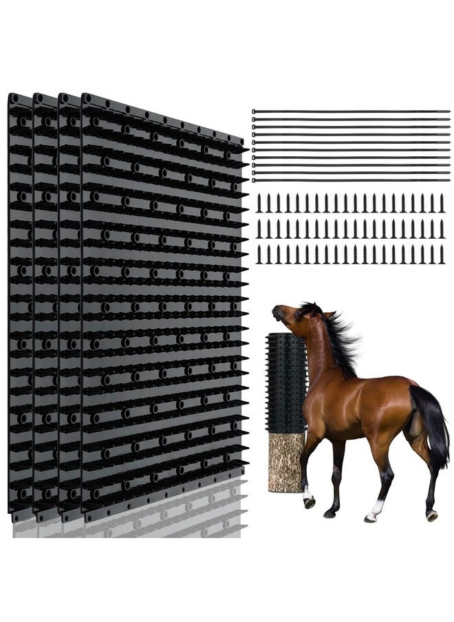 venshun - 4 Pcs Livestock Scratcher Set - Full Silicone Scratching Brush Set For Horse, Cow, Goat, Soft Touch Scratcher, Relieves Discomfort From Hair Loss, Itching, Protects Skin - Image 1