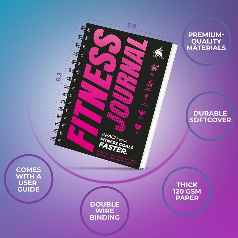 Clever Fox Fitness Journal Workout Log Book - Daily Fitness Planner Workout Journal for Women and Men. Spiral-Bound, Laminated Cover, Thick Pages, A5 (Pink) - Image 2
