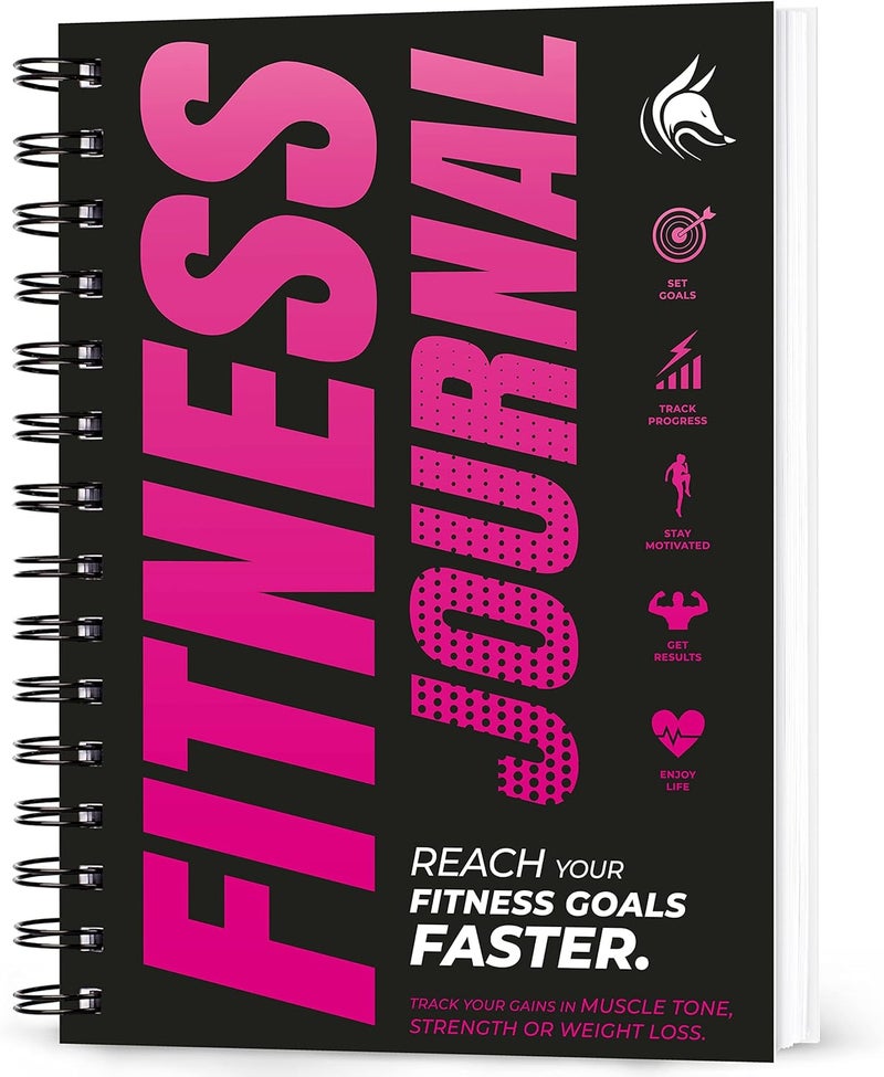 Clever Fox Fitness Journal Workout Log Book - Daily Fitness Planner Workout Journal for Women and Men. Spiral-Bound, Laminated Cover, Thick Pages, A5 (Pink) - Image 1
