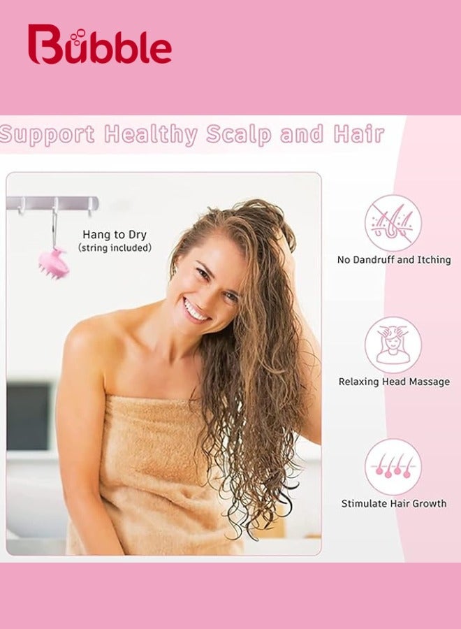 Bubble Scalp Shampoo Brush – Pink | Deep Clean & Scalp Massage - Image 4