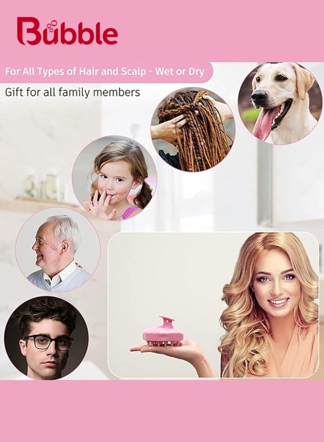 Bubble Scalp Shampoo Brush – Pink | Deep Clean & Scalp Massage - Image 5