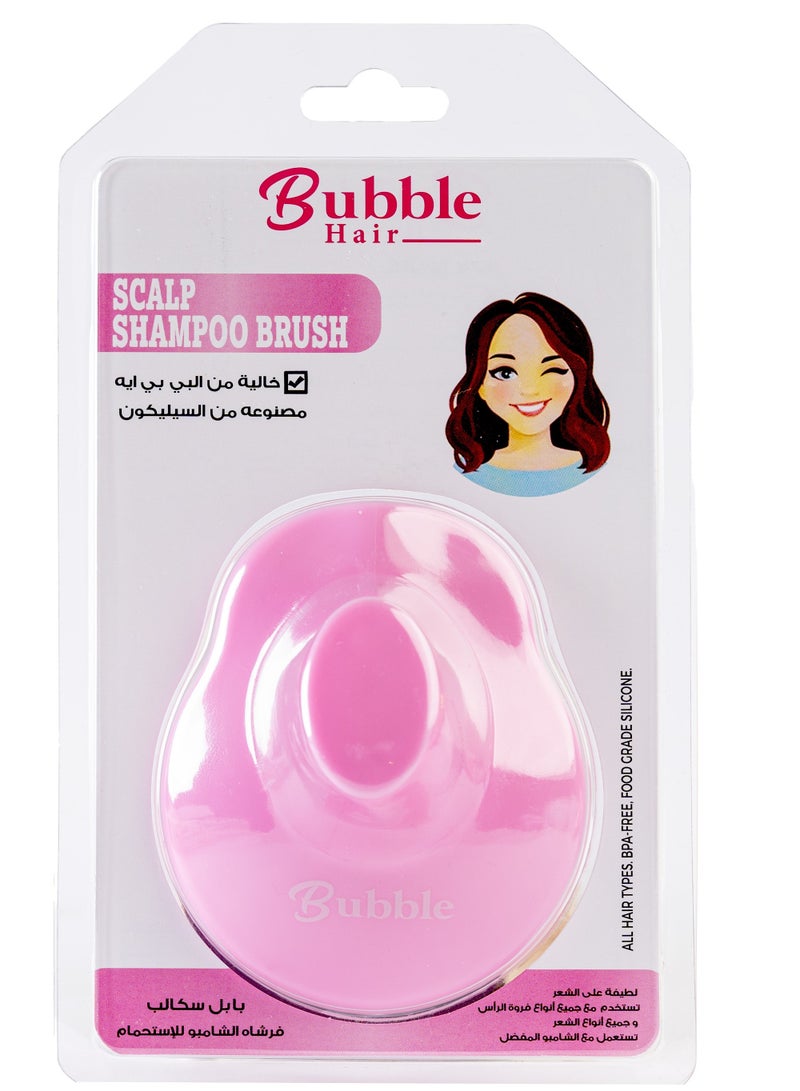 Bubble Scalp Shampoo Brush – Pink | Deep Clean & Scalp Massage - Image 1