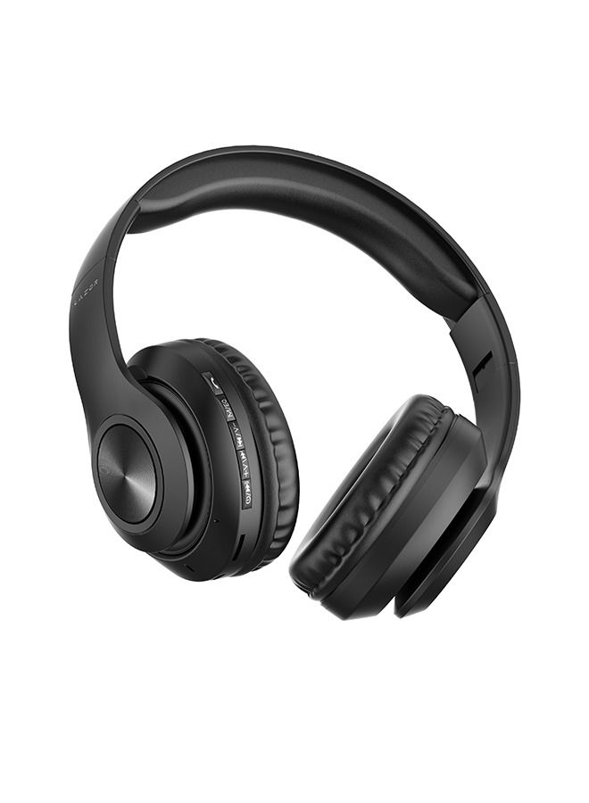 Lazor Jazz + Wireless On-Ear Headphones  Easy Hands-Free Calling, Bluetooth|6 EQ sound Effects Audio EA205 Black - Image 3
