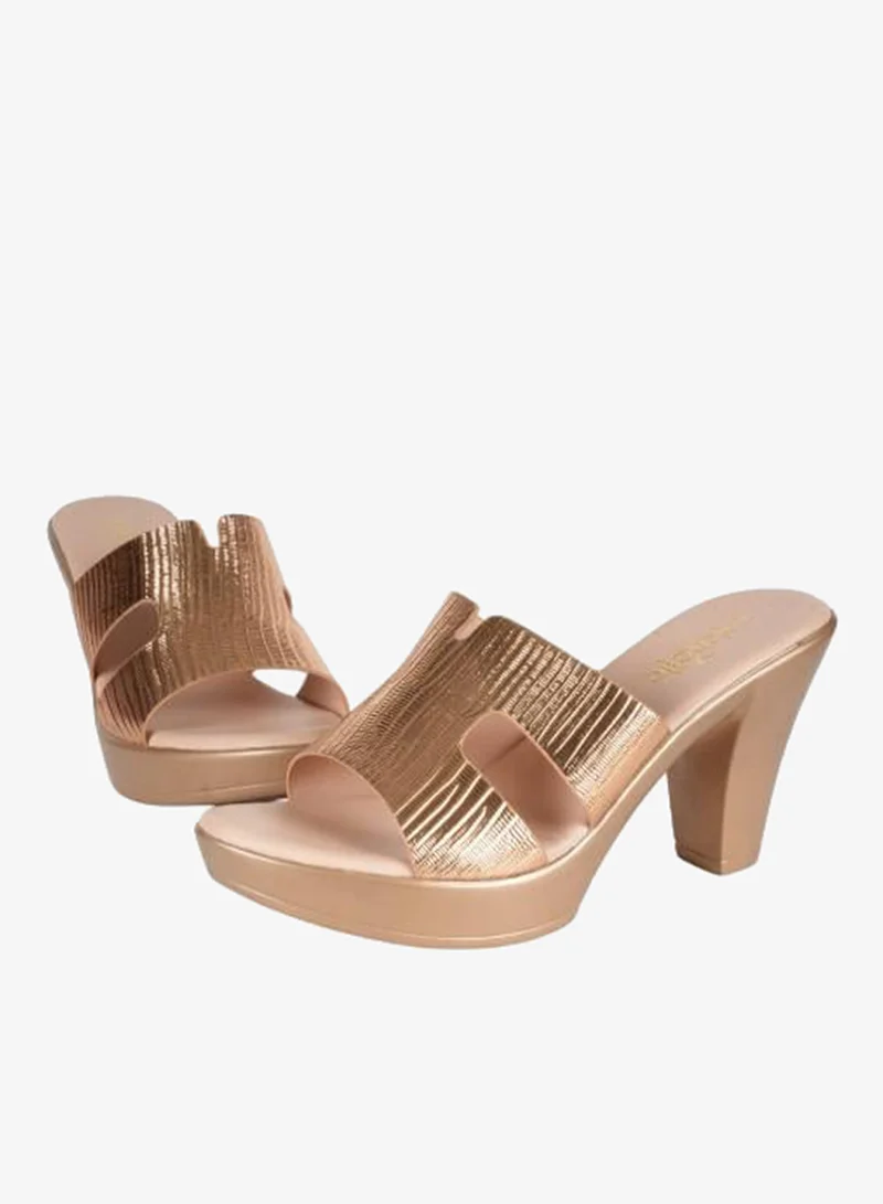 Michelle Morgan Gold 092-2921 Michelle Morgan Ladies High Heel Sandals 914RJ40K Gold for Women | Best Price UAE