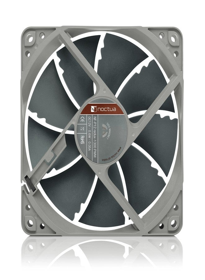 Noctua NF-P12 redux-1300 PWM, Quiet Fan, 4-Pin, 1300 RPM (120mm, Grey) - Image 3