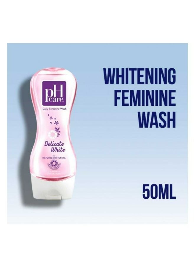 Ph Care - PH CARE FEMININE WASH DELICATE WHITE 50ML - Image 1