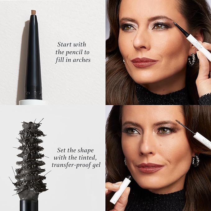 Julep Julep Brow 101 Waterproof Eyebrow Pencil Tinted Gel Medium Brown 2in1 Micro Brow Pencil LongLasting Brow Gel with Microfibres to Sculpt Fill Shape and Define - Image 4