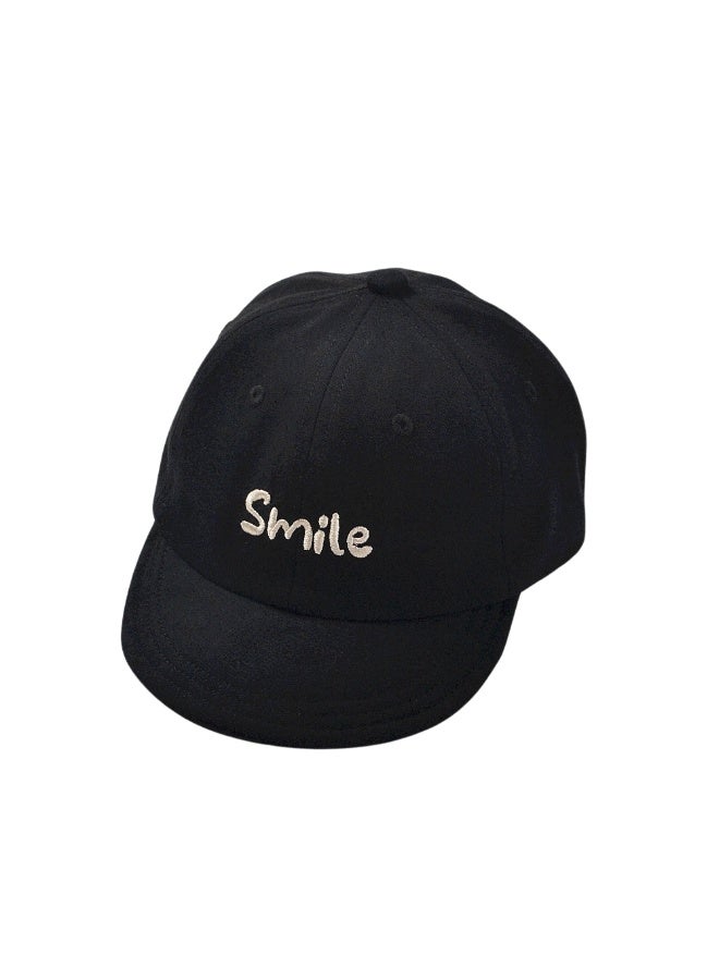 Wonder Kids - Smile Embroidered Cap - Black - Image 1