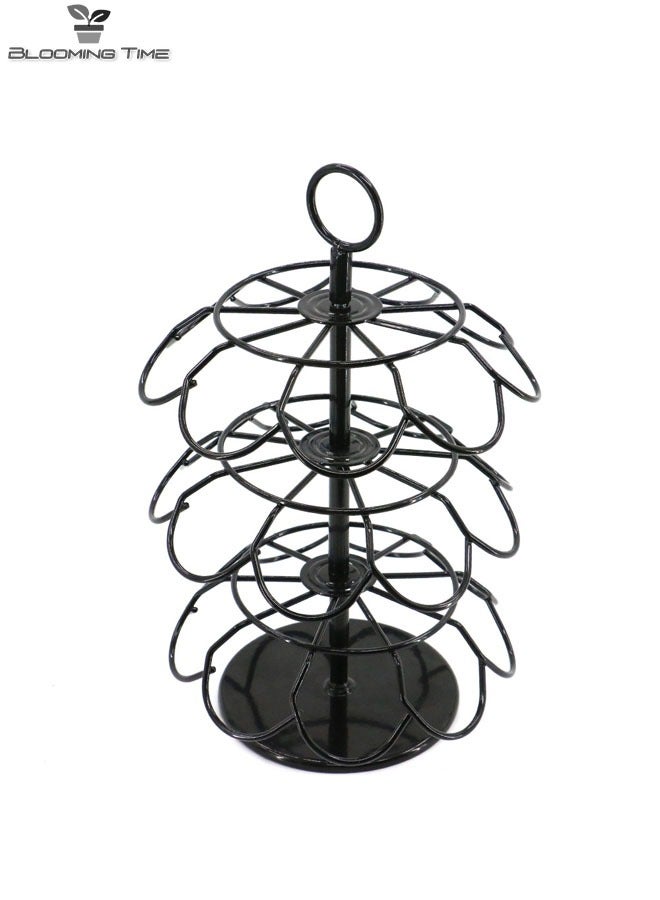 BLOOMING TIME 3-Layer Countertop Coffee Capsule Storage Rack, Space-Saving, Rotatable 360 Degrees  - Image 3