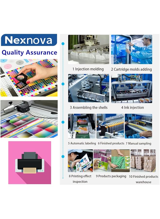 NexNova Bt6000 Bt5000 Ink Compatible For Brother Ink Tank 4 Color Black Cyan Magenta Yellow Printers Refill For Dcp T300 T500W T700W T310 T510W T710W Mfc T800W T810W T910W T4500Dw - Image 5
