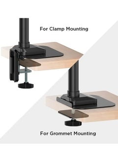 XICEN Steel Reinforcement Bracket, Compatible with Most Monitor Mount Stand Grommet C Clamp (CGRP-B) Black  - Image 4
