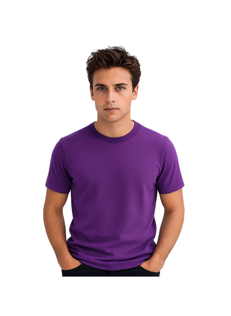 برينت شوب فور مي تي شيرت رجالي برقبة مستديرة للكبار 170 جرامًا في المتر المربع من القطن الخالص الألوان الأساسية - Image 1