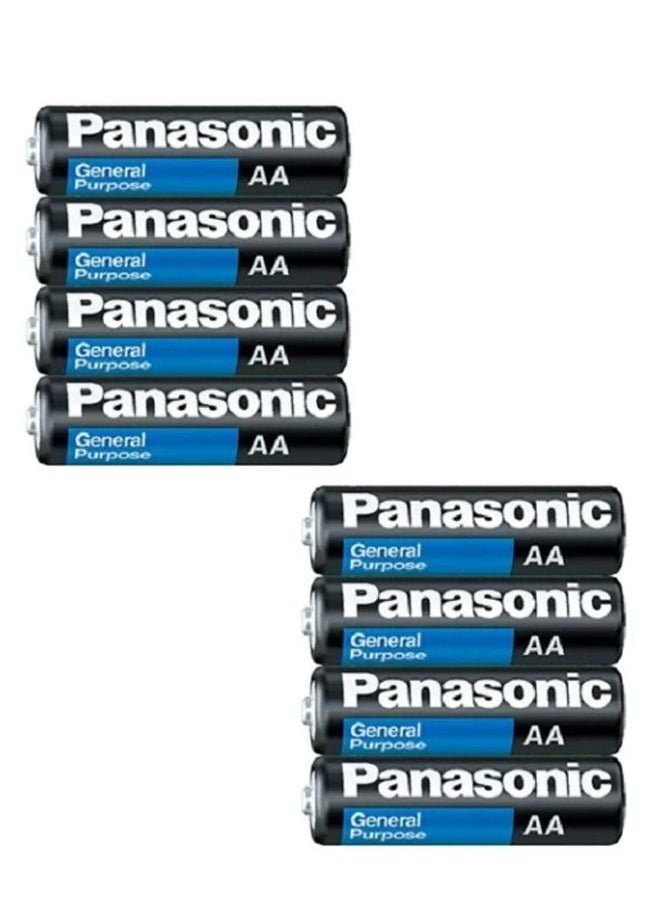 Panasonic General Purpose AA 8 Batteries 