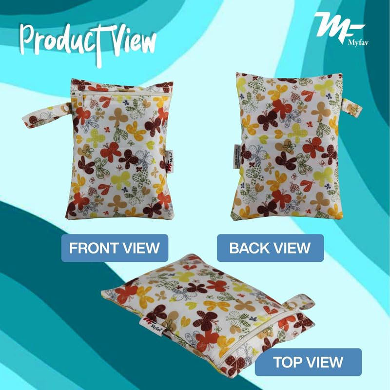 Myfav MY FAV Wet Dry Travel Laundry Bag Pack of 2| Water-Resistant Wet & Dry Pouch | Zipper Bag for Dirty Clothes; Bathing Suits; Gym Wear; Workout; Swimming & Travel Storage - Image 4
