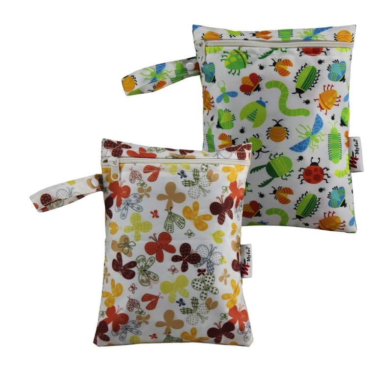 Myfav MY FAV Wet Dry Travel Laundry Bag Pack of 2| Water-Resistant Wet & Dry Pouch | Zipper Bag for Dirty Clothes; Bathing Suits; Gym Wear; Workout; Swimming & Travel Storage - Image 1