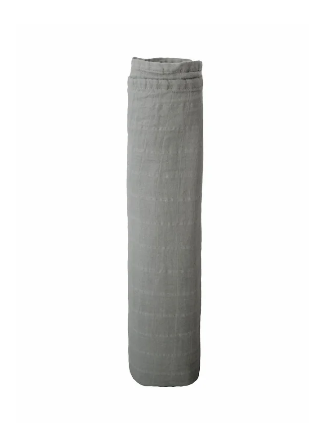 mushie Swaddle Blanket Organic Cotton  - Belgian Grey
