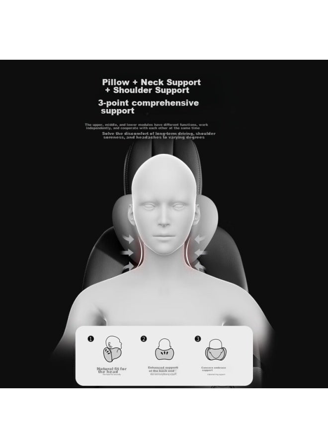 helloleiboo oleiboo Car Headrest And Lumbar Support Set, Neck Pillow And Back Cushion For Vehicles, Universal Memory Foam Seat Backrest Pillow - Image 3