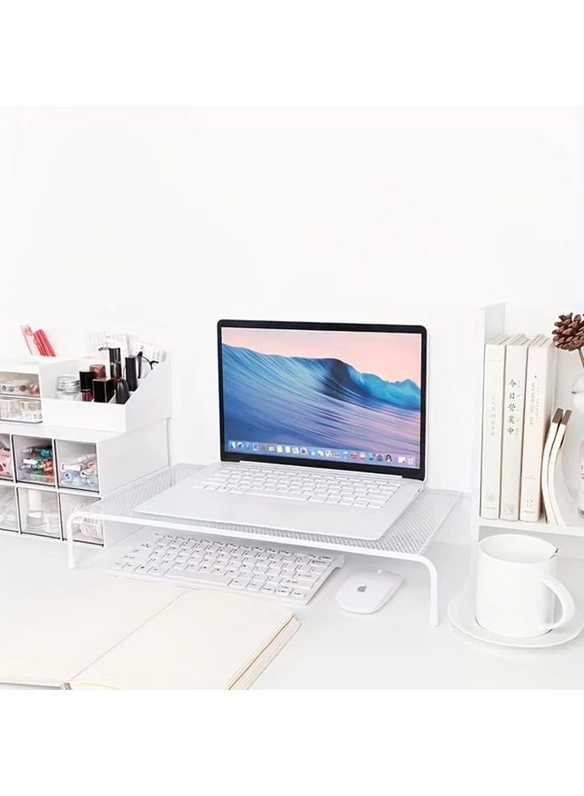 حامل شاشة قياسي مستطيل أحادي الطبقة مع رف تخزين مدهون - Image 5