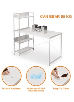 JANTENS 4-layer Bookshelf Storage Study Desk Reversible Storage Layer  Office Table for home office, Computer desk for workstation  - Image 3