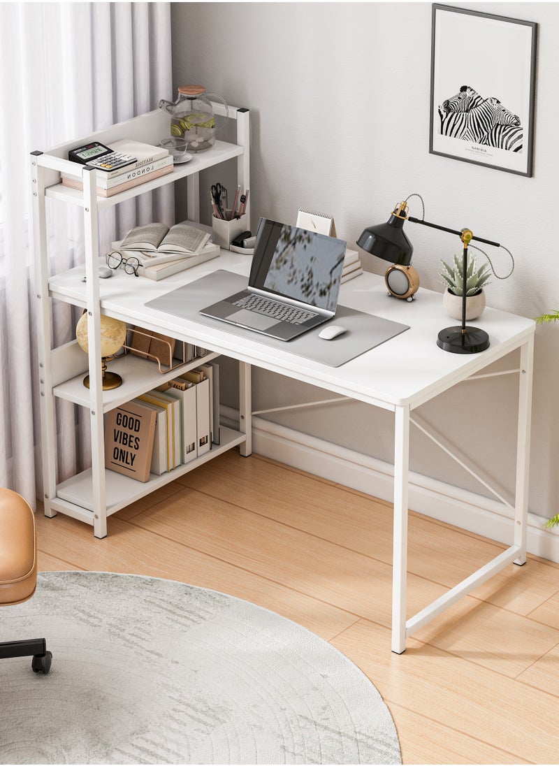 JANTENS - 4-layer Bookshelf Storage Study Desk Reversible Storage Layer  Office Table for home office, Computer desk for workstation - Image 1