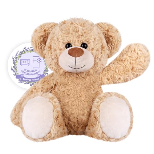 SuzziPals Teddy Bear Stuffed Animals Microwavable Stuffed Animal Heating Pads for Heat Therapy Stress Relief Toy for Anxiety Cuddle Companion Bear Plush Gifts for Girls Boys Adults - Image 1