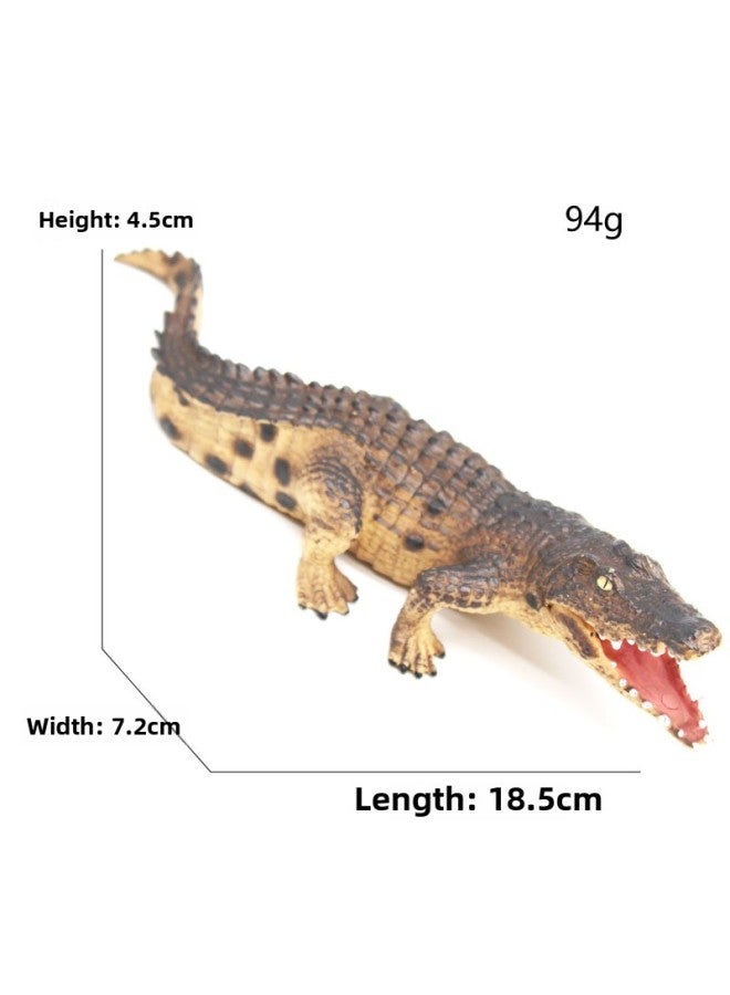 Animal Model Special For Teaching And Education Animal Model Kangaroo Elephant Lion Tiger Deer Ostrich Wolf-Color:4077 Crocodile (mouth Can Be Opened) 94 Grams  - Image 1