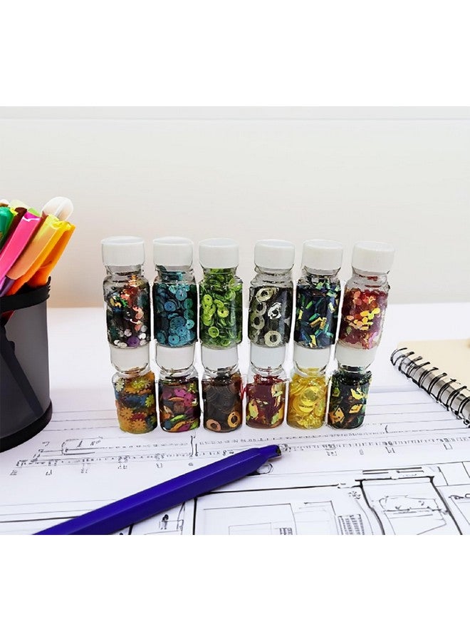 آرت بوكس صندوق هدايا فني مكون من 12 زجاجة، أدوات تزيين يدوية الصنع للأطفال والكبار، هدايا مدرسية ومنزلية وأعياد ميلاد وأفكار هدايا الإرجاع (12 زجاجة متنوعة) - Image 2