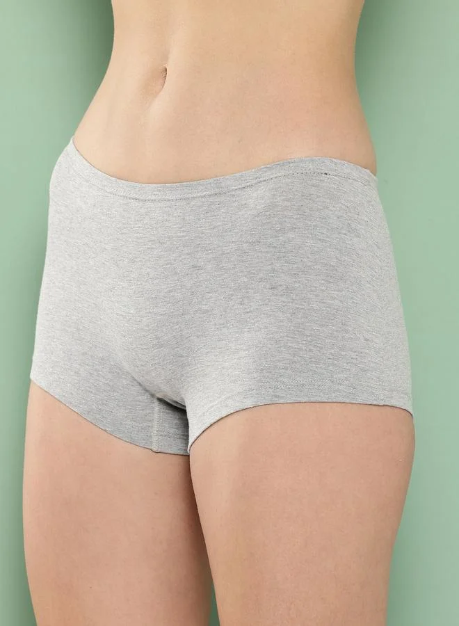 Leading Lady Leading Lady Pack of 2  - Solid Cotton Boyshorts