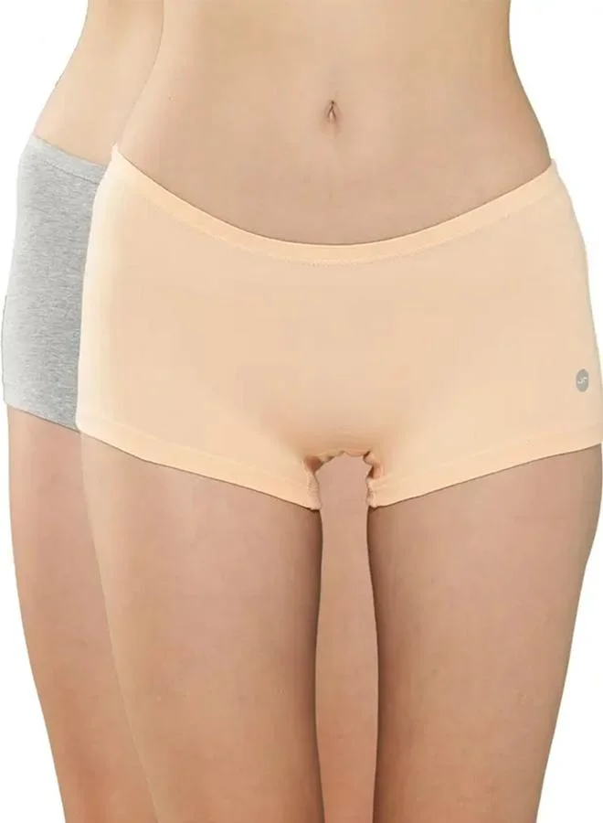 Leading Lady Leading Lady Pack of 2  - Solid Cotton Boyshorts
