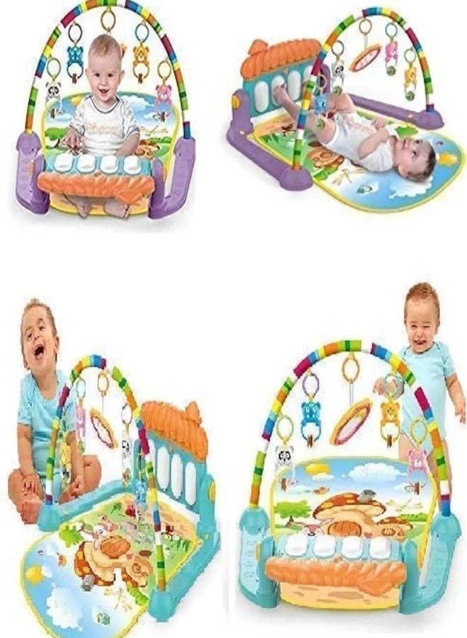 Manos Baby Mat Piano Fitness Rack Baby Play Gym, Musical Activity Mat with Hanging Toys, 0+ Months Pack of 1 - Image 2
