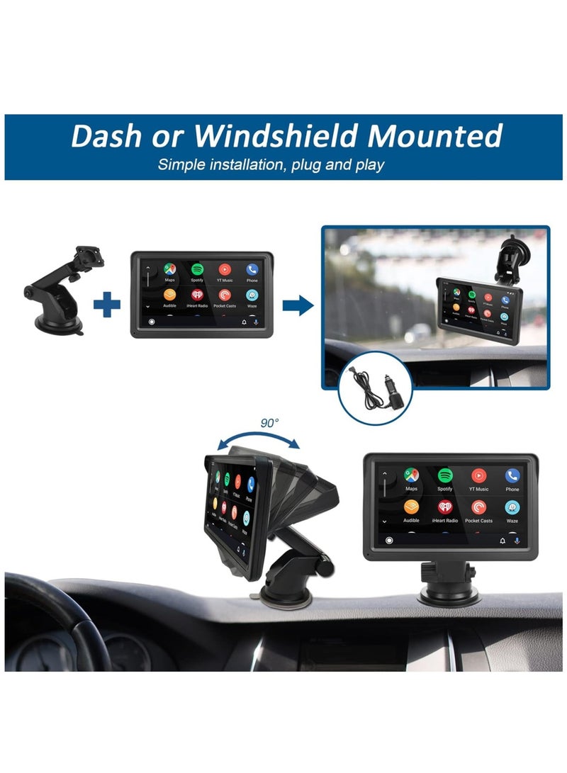 SWM Portable Car Audio with Wireless Apple Carplay and Android Auto Touch Screen Bluetooth Car Player - Image 3