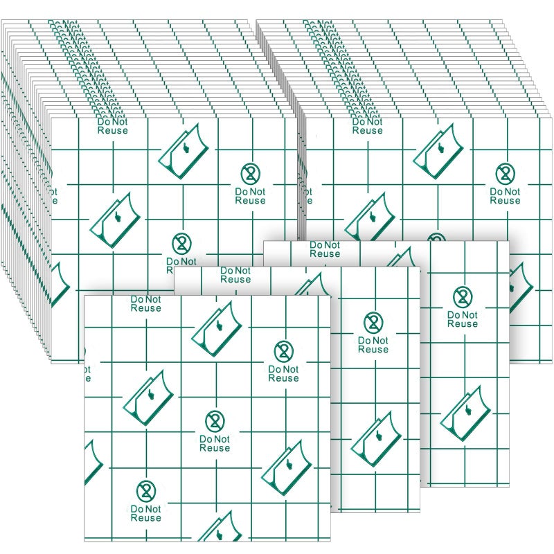 Linyuthia 200 Pieces Makeup Hand Palette Single Use Waterproof Makeup Mixing Palette Disposable Foundation Mixing Tray Adhesive Artist Cosmetic Tape for Women(2.36 x 2.36 Inch) - Image 1