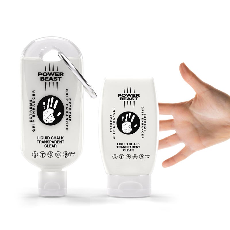 POWER BEAST Clear Liquid Chalk Non Sticky Grip Enhancer Dry Hands Transparent Liquid Chalk AntiSlip Solution Dry Grip for Tennis Golf Pole Dancing Gaming and All Sports 5930ML - Image 2