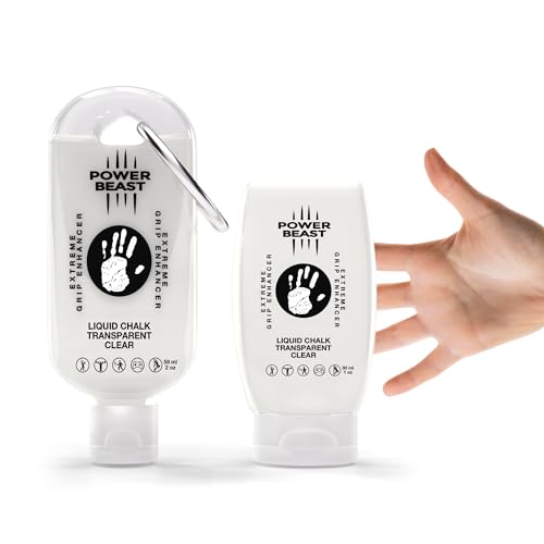POWER BEAST Clear Liquid Chalk Non Sticky Grip Enhancer Dry Hands Transparent Liquid Chalk AntiSlip Solution Dry Grip for Tennis Golf Pole Dancing Gaming and All Sports 5930ML - Image 1