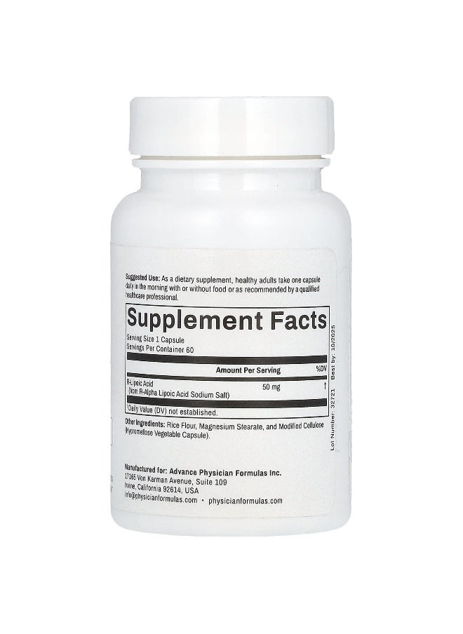 Advance Physician Formulas Advance Physician Formulas, R-Lipoic Acid, 50 mg, 60 Vegetable Capsules  - Image 2
