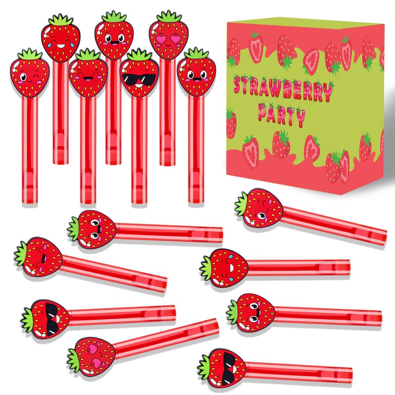 PLOUGVI 24Pcs Strawberry Bubble Wands for Berry First Party Favors Supplies Decorations Strawberry Pinata Goodie Bag Stuffers Classroom Prizes - Image 3